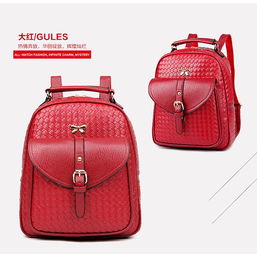 韓版編織雙肩包 簡約休閑旅行包時尚學院風學生書包gc1997