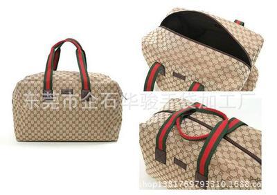 【廣州時尚便攜式折疊旅行包加工工廠 根據不同LOGO定制】價格,廠家,圖片,旅行箱包,東莞市企石華駿手袋加工廠-