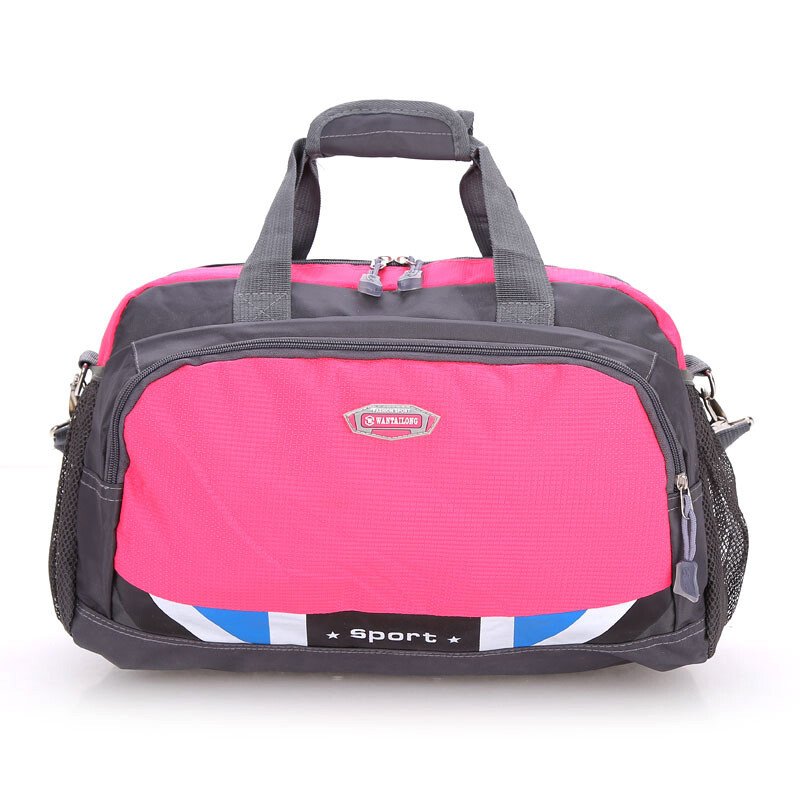 璽銼箱包 旅行包 防潑水男女戶外旅行手提包斜挎包 多功能時(shí)尚單肩包行李包訓(xùn)練包 玫紅色