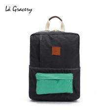 2017新款帆布雙肩包女日韓版學(xué)生書包純色簡約大容量背包旅行包潮